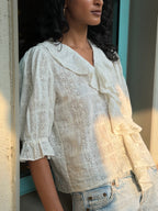 Buttercream Eyelet Blouse