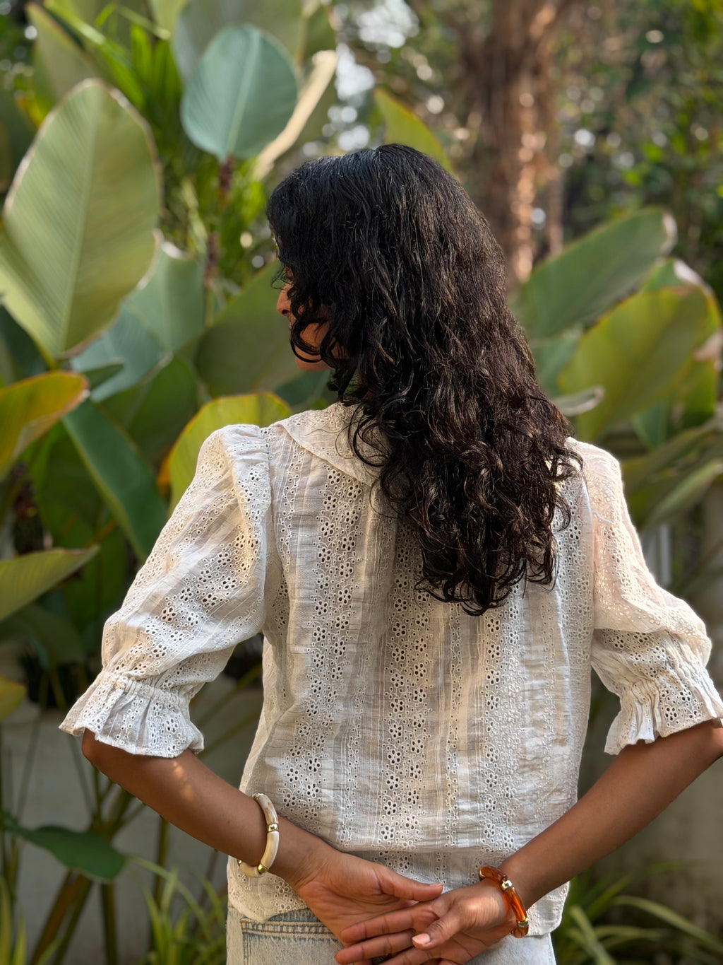Buttercream Eyelet Blouse